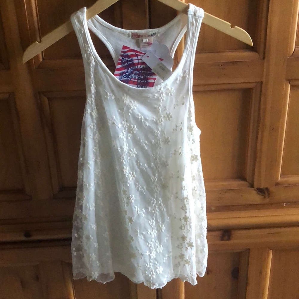 NWT Girls Ragdoll & Rockets Beautiful Lace Lined Top Size 16